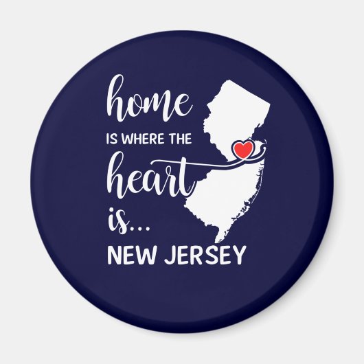 Het huis van New Jersey is waar het hart ligt Magneet (Voorkant)