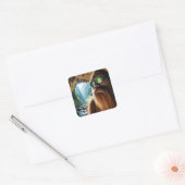Het huis van Sasquatch Vierkante Sticker (Envelop)