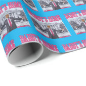 Het huis van Trump Daddy | Trump White House Blue Cadeaupapier (Rol Hoek)