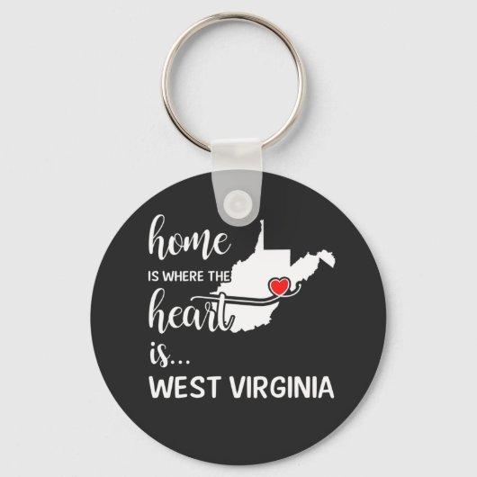 Het huis van West Virginia is waar het hart ligt Sleutelhanger (Voorkant)