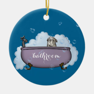 het huisdier spa - grappig badkamerdecor keramisch ornament