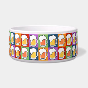 Het huisdierenkommen van het Pop-art van het BIER Voerbakje