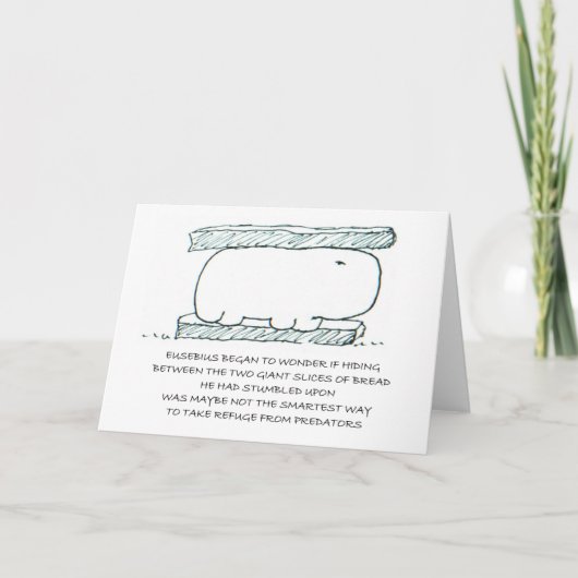 Het Humoristische Wenskaart van de Sandwich van Kaart (Voorkant)