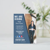 het huren van personeelBUSINESS douane logo flyer  Briefkaart (Staand voorkant)