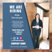 het huren van personeelBUSINESS douane logo flyer  Raamsticker (Vel 2)