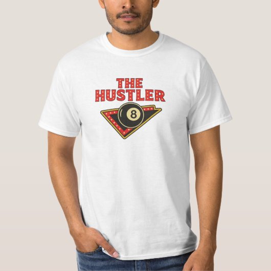 Het Hustler Biljart T-shirt ontwerp (Voorkant)