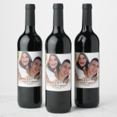 Het huwelijk bewaart de Calligrafie van het Manusc Wijn Etiket (Flessen)