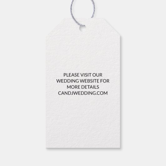 Het huwelijk bewaart de Datum Eenvoudige Minimale  Cadeaulabel (Achterkant)