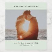 Het huwelijk bewaart de Datum Eenvoudige Minimale  Wijn Etiket (Enkel label)