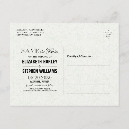 Het huwelijk bewaart de Datum Mason Jar String Lig Aankondigingskaart (Achterkant)