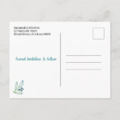 Het huwelijk bewaart de datum van de minimalistisc aankondigingskaart (Achterkant)