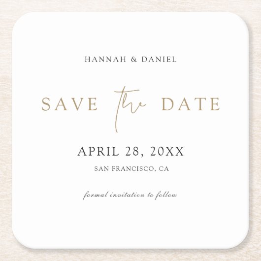 Het huwelijk bewaart het Onderzetter van de Datum  (Voorkant)