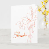 Het huwelijk dankt u kaart (Gele Bloem)