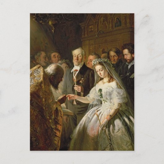 Het huwelijk in het kader van de regeling, 1862 briefkaart (Voorkant)