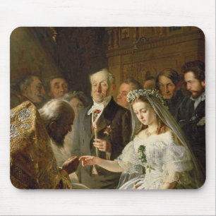 Het huwelijk in het kader van de regeling, 1862 muismat