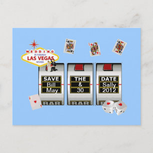 Het huwelijk in Las Vegas "sparen de Datum"Briefka Aankondigingskaart