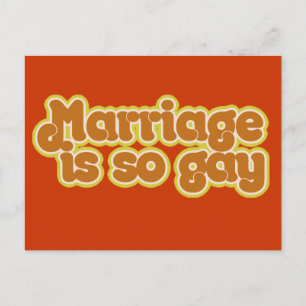 Het huwelijk is zo gay briefkaart