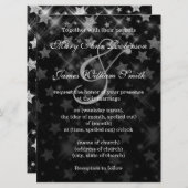 Het huwelijk sparen de Datum Zilveren Glitter Star Save The Date (Voorkant / Achterkant)