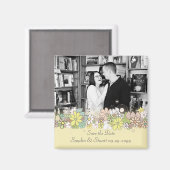 Het huwelijk sparen het Lijst van de Datum voegt Magneet (Voorkant / Achterkant)