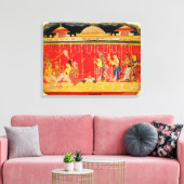 Het huwelijk tussen de ouders van Krishna, uit een Canvas Afdruk (Insitu (Woonkamer))