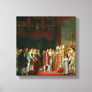 Het huwelijk tussen Napoleon I en Marie Canvas Afdruk
