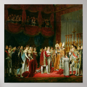 Het huwelijk tussen Napoleon I en Marie Poster