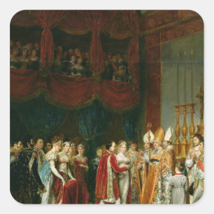 Het huwelijk tussen Napoleon I en Marie Vierkante Sticker