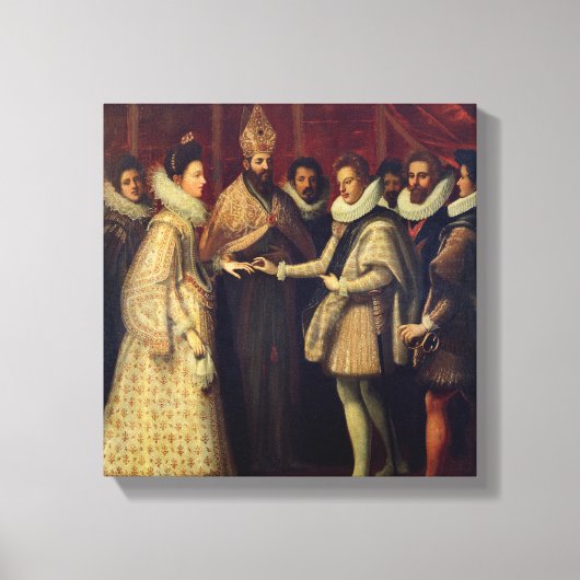 Het huwelijk van Catherine de Medici Canvas Afdruk (Voorkant)