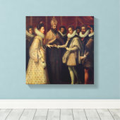 Het huwelijk van Catherine de Medici Canvas Afdruk (Insitu (Houten vloer))