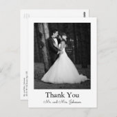 Het Huwelijk van de foto dankt u Briefkaart (Voorkant / Achterkant)