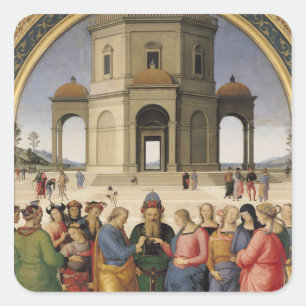 Het huwelijk van de Maagd, 1500-04 Vierkante Sticker