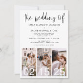 Het huwelijk van de minimalistische QR-code Eenvou Kaart (Voorkant)