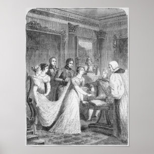 Het huwelijk van de prinses Charlotte van Poster
