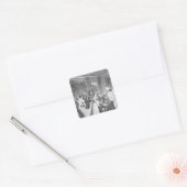 Het huwelijk van de prinses Charlotte van Vierkante Sticker (Envelop)