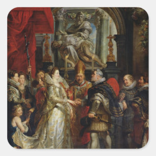 Het huwelijk van de Volmacht Vierkante Sticker