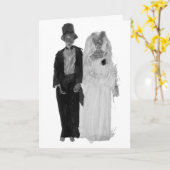 Het Huwelijk van de zombie Kaart (Gele Bloem)