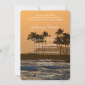 Het Huwelijk van de Zonsondergang van Hawaï Kaart (Achterkant)