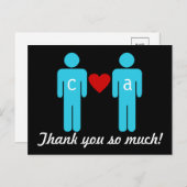 Het Huwelijk van het Paar van de Liefde van het Briefkaart (Voorkant / Achterkant)