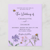 Het huwelijk van wilde bloemen schendt de uitnodig (Voorkant)