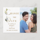 Het huwelijk verandert de Datum Elegant PHOTO aank Briefkaart (Voorkant)