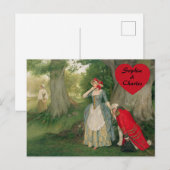 Het Huwelijksaanzoek door Sir James Dromgole Linto Briefkaart (Voorkant / Achterkant)