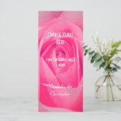 Het huwelijksprogramma van de roze roze roodroos programma (Staand voorkant)