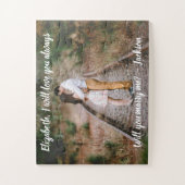 Het huwelijksvoorstel Marry Me Photo White Script  Legpuzzel (Verticaal)