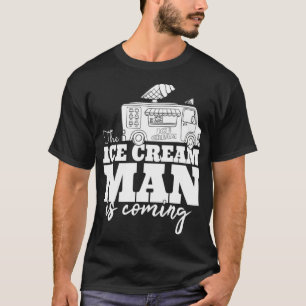 Het Ice Cream-Man komt met een cd-ijsvrachtwagen  T-shirt