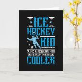 Het Ice Hockey-Kind Kaart (Gele Bloem)