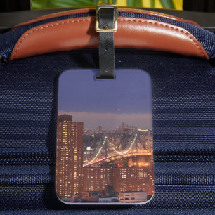Het iconische Brooklyn Bridge Poster in New York Bagagelabel