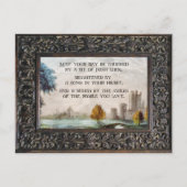 Het  Ierse "Blessing" en het Castle Landschap Briefkaart (Voorkant)