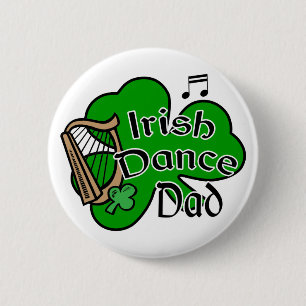 Het Ierse Dansende Kenteken van de Papa Ronde Button 5,7 Cm