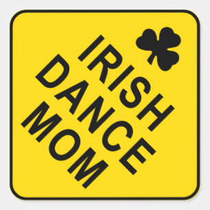 Het Ierse Mamma van de Dans Vierkante Sticker