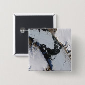 Het ijseiland vierkante button 5,1 cm (Voorkant /achterkant)